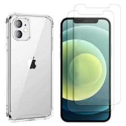 Funda iPhone 12 MINI y 2 protectores de pantalla - TPU - Transparente