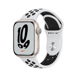 Apple Watch (Series 7) 2021 GPS 45 mm - Aluminio Blanco estrella - Correa Nike Sport Blanco/Negro
