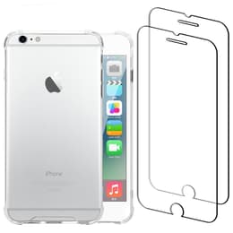 Funda iPhone 6 Plus/6S Plus y 2 protectores de pantalla - Plástico reciclado - Transparente