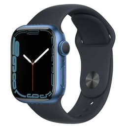 Apple Watch (Series 7) 2021 GPS + Cellular 41 mm - Aluminio Azul - Correa deportiva Negro
