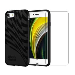 Back Market Funda iPhone 7/8/SE 2020/2022 y pantalla protectora - 100% biodegradable - Ola negra
