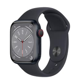 Apple Watch (Series 8) 2022 GPS + Cellular 41 mm - Aluminio Medianoche - Correa deportiva Negro