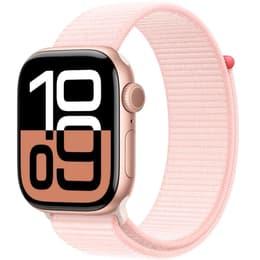 Apple Watch Series 10 (2024) GPS 46 mm - Aluminio Oro rosa - Correa loop deportiva Rosa