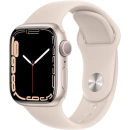 Apple Watch (Series 7) 2021 GPS 41 mm - Aluminio Blanco estrella - Correa loop deportiva Blanco estrella