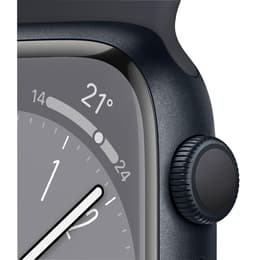 Apple Watch (Series 8) 2022 GPS 41 mm - Aluminio Medianoche - Correa deportiva Negro