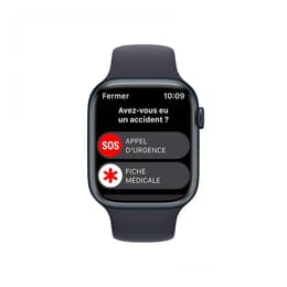 Apple Watch (Series 8) 2022 GPS 41 mm - Aluminio Medianoche - Correa deportiva Negro