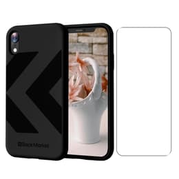 Back Market Funda iPhone XR y pantalla protectora - Plástico reciclado - Negro (Chevron)