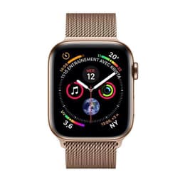 Apple Watch (Series 4) 2018 GPS + Cellular 44 mm - Acero inoxidable Oro - Milanesa Oro