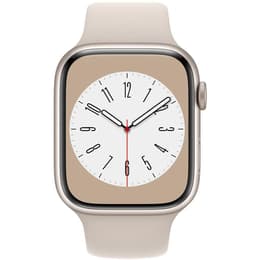 Apple Watch (Series 8) 2022 GPS + Cellular 45 mm - Aluminio Blanco estrella - Correa deportiva Blanco estrella
