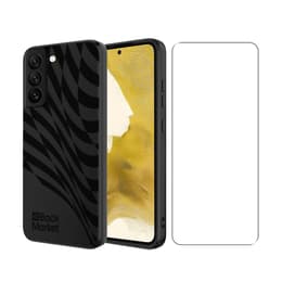 Back Market Funda Galaxy S22 y pantalla protectora - Plástico reciclado - Ola negra