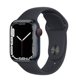 Apple Watch (Series 7) 2021 GPS + Cellular 45 mm - Aluminio Medianoche - Correa deportiva Negro