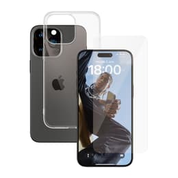 Funda 360 iPhone 15 Pro Max y pantalla protectora - TPU - Transparente