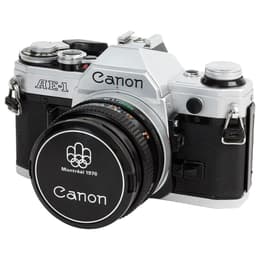 Réflex Canon AE-1 Negro/Gris + Objetivo FD 50mm f/1.8