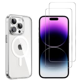 Funda iPhone 15 Pro Max y 2 protectores de pantalla - TPU - Transparente
