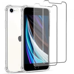 Funda iPhone 7 / Iphone 8 / Iphone SE 2020 y 2 protectores de pantalla - TPU - Transparente