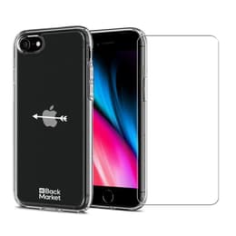 Back Market Funda iPhone 7/8/SE 2020/2022 y pantalla protectora - 60% Plástico reciclado - Transparente