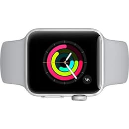 Apple Watch (Series 5) 2019 GPS 44 mm - Acero inoxidable Plata - Correa deportiva Blanco