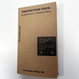Back Market Funda iPhone XR y pantalla protectora - Plástico reciclado - Negro & Blanco