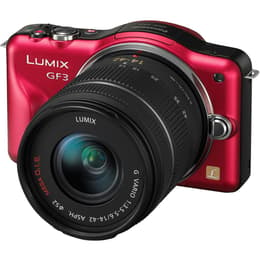 Híbrida Lumix DMC-GF3 - Rojo/Negro + Panasonic Lumix G Vario 14-42mm f/3.5-5.6 ASPH f/3.5-5.6