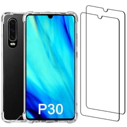 Funda P30 y 2 protectores de pantalla - Plástico reciclado - Transparente