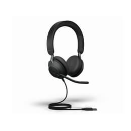 Cascos reducción de ruido con cable micrófono Jabra Evolve2 40 - Negro