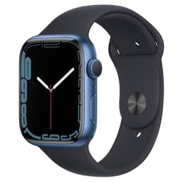 Apple Watch (Series 7) 2021 GPS + Cellular 45 mm - Aluminio Azul - Correa deportiva Negro