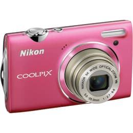 Cámara compacta Coolpix S5100 - Rosa palo + Nikon Nikon Nikkor 5x Wide Optical Zoom VR 5,0-25,0mm f/2.7-6.6 f/2.7-6.6