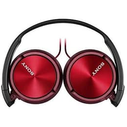 Cascos con cable micrófono Sony MDR-ZX310R - Negro/Rojo