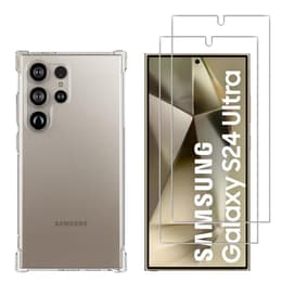 Funda Samsung Galaxy S24 ULTRA y 2 protectores de pantalla - TPU - Transparente