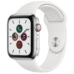 Apple Watch (Series 5) 2019 GPS + Cellular 40 mm - Acero inoxidable Plata - Correa deportiva Blanco