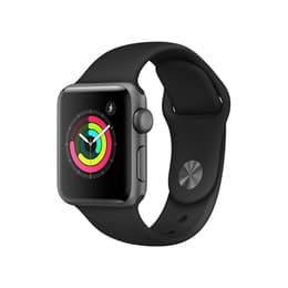 Apple Watch (Series 3) 2017 GPS 38 mm - Aluminio Gris espacial - Correa deportiva Negro