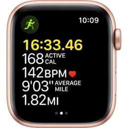 Apple Watch Series SE 1 (2020) GPS 44 mm - Aluminio Oro - Correa deportiva Blanco estrella