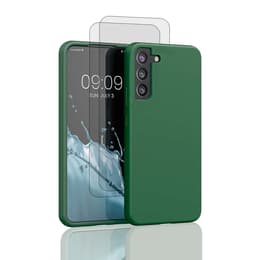 Funda Galaxy S22+ y 2 protectores de pantalla - Silicona - Verde