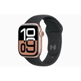Apple Watch Series 10 (2024) GPS 42 mm - Aluminio Oro rosa - Correa deportiva Negro