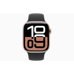 Apple Watch Series 10 (2024) GPS 42 mm - Aluminio Oro rosa - Correa deportiva Negro