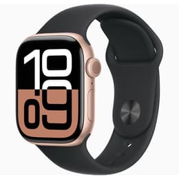 Apple Watch Series 10 (2024) GPS 42 mm - Aluminio Oro rosa - Correa deportiva Negro