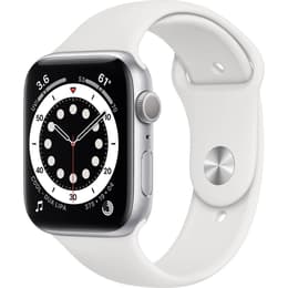 Apple Watch (Series 6) 2020 GPS + Cellular 44 mm - Acero inoxidable Plata - Correa loop deportiva Blanco