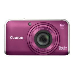 Cámara compacta Canon PowerShot SX210 IS - Púrpura/Gris