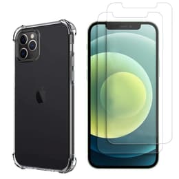 Funda iPhone 12 PRO y 2 protectores de pantalla - TPU - Transparente