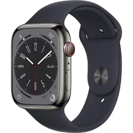 Apple Watch (Series 8) 2022 GPS + Cellular 45 mm - Acero inoxidable Gris - Correa deportiva
