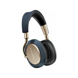 Cascos reducción de ruido con cable + inalámbrico micrófono Bowers & Wilkins PX7 - Azul/Oro