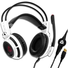 Cascos reducción de ruido gaming con cable micrófono Klim Puma - Blanco
