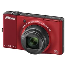 Cámara compacta Nikon Coolpix S8000 - Rojo/Negro