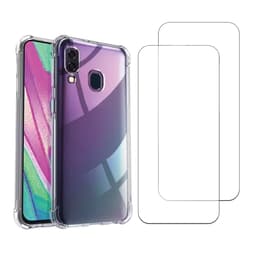 Funda Galaxy A40 y 2 protectores de pantalla - TPU - Transparente