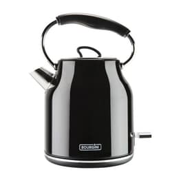 Bourgini Retro Waterkoker Deluxe Negro 1,7000L - Hervidor de agua eléctrico