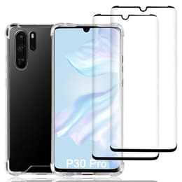 Funda P30 Pro y 2 protectores de pantalla - Plástico reciclado - Transparente