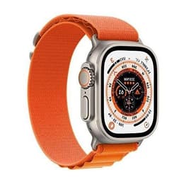Apple Watch Ultra (2022) GPS + Cellular 49 mm - Titanio Titanio natural - Correa Loop Alpine Naranja