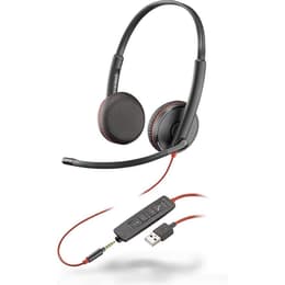 Cascos micrófono Plantronics Poly Blackwire 5220 - Negro/Rojo
