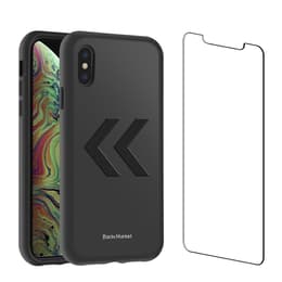 Back Market Funda iPhone X/XS y pantalla protectora - Plástico reciclado - Negro