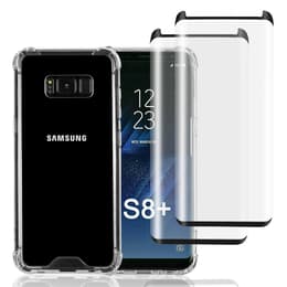 Funda Galaxy S8 Plus y 2 protectores de pantalla - Plástico reciclado - Transparente